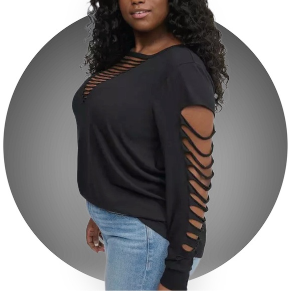 BOGO TORRID NWOT Classic Fit Cotton Crew Neck Slasher Tee - Picture 2 of 8